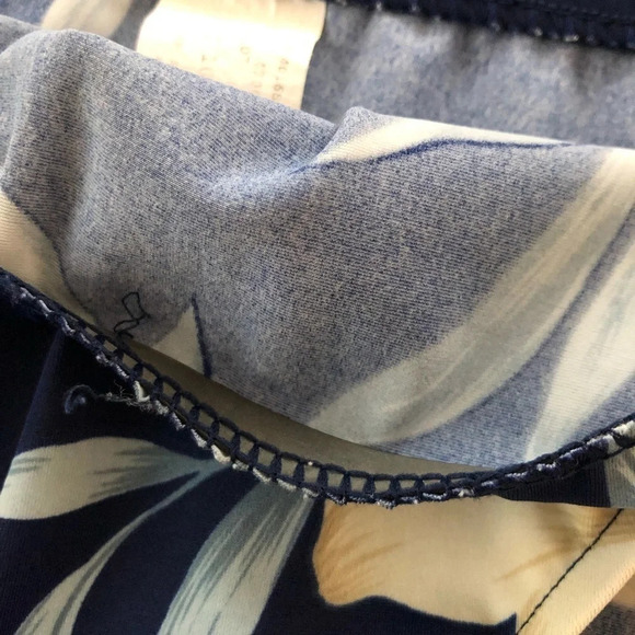 Vintage Caribbean Joe sz 10 2 Piece Tankini Dress Swimsuit Blue Floral High Leg - Picture 8 of 10